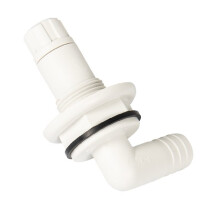 Marine Valve with 90-Degree Elbow Right-Angle Drain/Bilge Discharge Outlet for Boat Owners