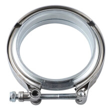 3.5" V-Band Clamp with Flange Male Female Fit for Exhaust System, Turbocharger, Downpipe, Muffler