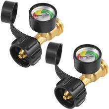 Propane Tank Gauge Level Indicator, for 5-40LB Propane Tank with QCC1/Type1 Brass Propane Tank Gauge, Leak-Proof