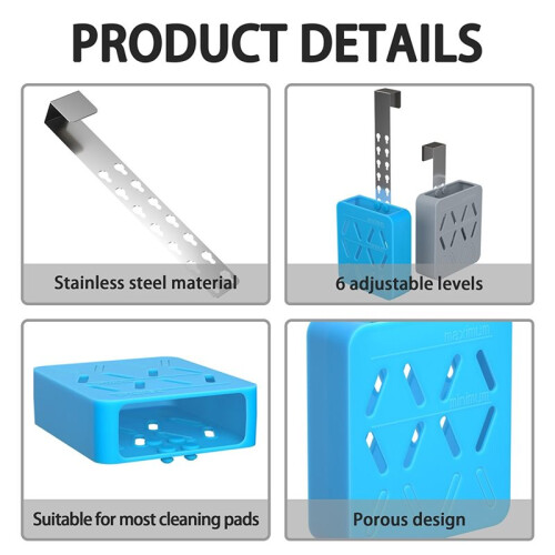 Adjustable Hanging Toilet Tank Cleaning Tablet Holder - Home Bathroom Accessory 1