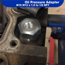 For LS1 4.8 5.3 6.0x1.5 to 1/8 NPT Swap M12 M16 Engine Oil Pressure Coolant Temp Gauge Fitting Adapter