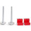 1set Universal Mounting Kit for Trucks, Pickups, SUVs, , and Trailers,J-Hook Rail Clamp,Hook Clamp Red 6