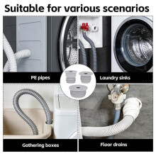 3pcs Washing Machine Drain Hose Seal, Silicone Washer Pipe Cover Plug Hose for Leak-Proof Drainage