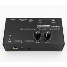 MA400 Headphone Preamplifier Microphone Preamplifier,Mono/Stereo Switching,6.35mm&3.5mm Headphone Outputs Mixer EU Plug