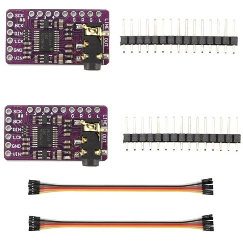 2Pcs IIS PCM5102A DAC Decoder PCM5102 I2S Player Module for Raspberry Pi PHAT Format Board Digital PCM5102 Audio Board 1