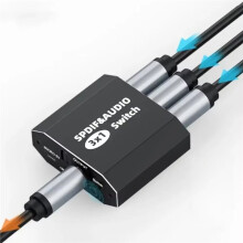 New 3 Port SPDIF Toslink Audio 3x1 Digital Optical Audio Switcher Selector Hub with IR Remote Support LPCM 2.0