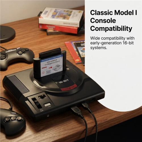 Master Mega Converter 8-Bitars Speladapter för  Megadrive i/II Master System Spelkassettadapter 1