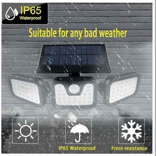Solar Flood Outdoor Lights, Adjustable Wide Angle Wall Light Outdoor Lights Motion Sensor LED Security Light 2