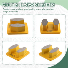 3Pcs Concrete Floor Polishing Tools Double Segment Diamond Grinding Blocks for Cement Surface and Stone Floor