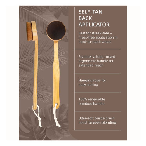 Long-Handled Back Tanning Applicator Brush - Soft Nylon Bristles for Even Application 1