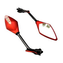 1Pair Universal 10MM Motorcycle Rearview Mirrors LED Turn Signals Mirrors Scooter Indicator Motorcycle Side Mirror Red