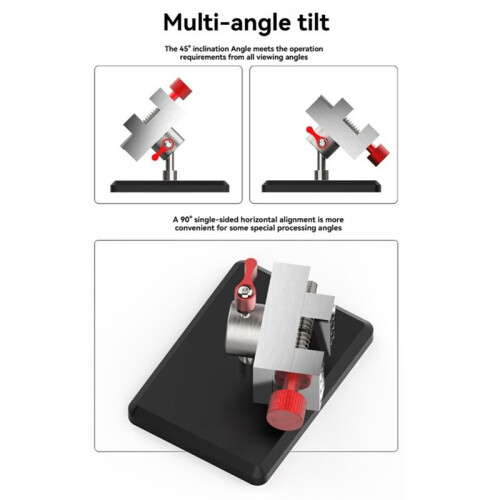 Slide Rail Precision Stainless Steel Clamps Bench Vise 45 Adjustable Model Making Tools for Modeling Bench 2