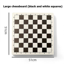 International Chess Board Portable Chessboard 51x51cm Checker Folding Checkers or Shogi Chess Game Board Black