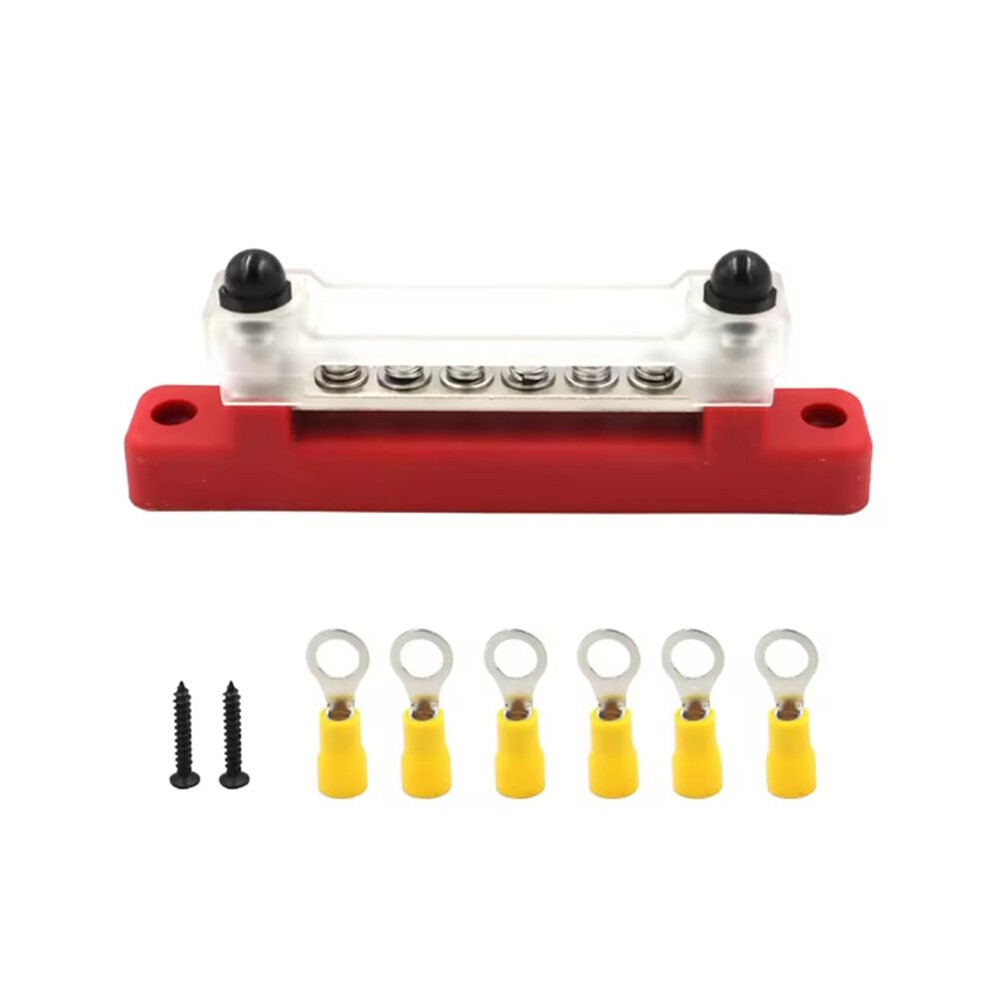 M6 12V Bus Bar 1/4 Inch Power Distribution Block 150A Electrical ...