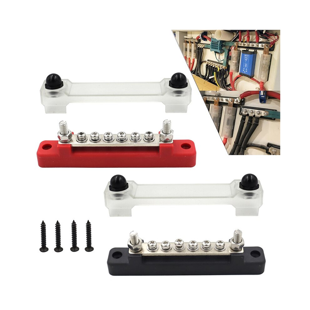 M6 12V Bus Bar 1/4 Inch Power Distribution Block 150A Electrical ...