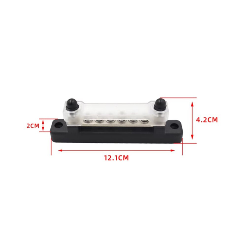 M6 12V Bus Bar 1/4 Inch Power Distribution Block 150A Electrical ...
