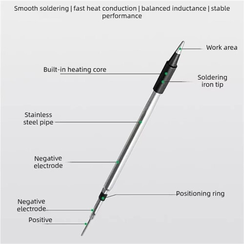 Replacement Soldering Iron Tips Matching 5V Soldering Iron for Circuit Repair Electronic Small Component Welding 2