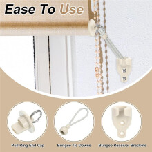 12 Stück 4" Bungee-Befestigungsbänder, Universelle Elastische Seil-Befestigungsbänder für Sonnenschutz, Geeignet für Außenrollos und Jalousien