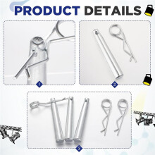 Kit de 30 Goupilles Fendues avec Clip en R - Accessoires de Fixation Robustes pour Systèmes de Verrouillage D'Attelage
