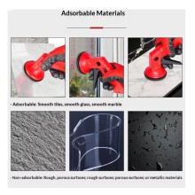 Lot de 2 Ventouses Robustes à Main pour la Pose et la Dépose de Verre, Carrelage, Dalles de et Panneaux Composites en Aluminium