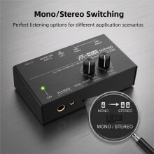 MA400 Headphone Preamplifier Audio Stereo/Mono Headphone Mixing Amplifier Ground Isolation, Live Streaming EU Plug