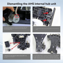 Gear Kit Support Shaft Assembly for AMS Hardened Steel Gear Driven Magnet Internal Hub for AMS2 Pro