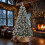 Artificial Flocked Christmas Tree with Metal Stand - 7ft 4