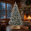 Artificial Flocked Christmas Tree with Metal Stand - 7ft 7