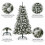 Artificial Flocked Christmas Tree with Metal Stand - 6ft 2