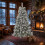 Artificial Flocked Christmas Tree with Metal Stand - 6ft 6