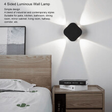 4-seitig LED Wandleuchte Außen Doppelkopf