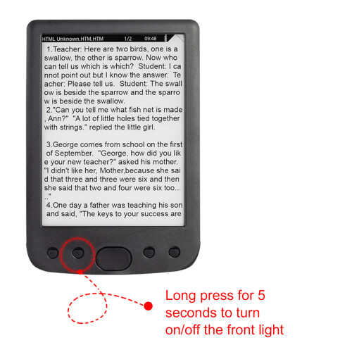 E-Book-Reader 6 Zoll E-Ink 800x600, 4G, Frontlicht