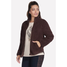 (, ) Skechers Skech-Sherpa Jacket Women's Brown Fleece Jackets
