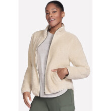 (, ) Skechers Skech-Sherpa Jacket Women's Natural Fleece Jackets