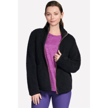 (, ) Skechers Skech-Sherpa Jacket Women's Black Fleece Jackets