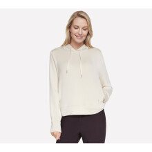 (, ) Skechers Cozy Luxe Hoodie Women's Off White Hooded Sweatshirt