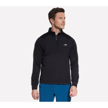 (, ) Skechers GODRI All Day Thermal 1/2 Zip Men's Black Jacket