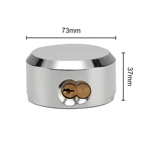 Heavy Duty 73mm Round Concealed Padlock Shutter Gate Door Van Replacement Lock 1