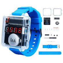 DIY LED Watch Soldering Kit, 12/24H Selectable Time Electronics Soldering Project Kit