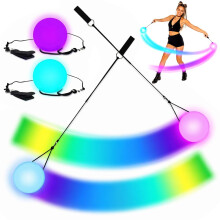 2 Pcs Poi Balls, LED Poi Spinning Balls with 7 luminous Color