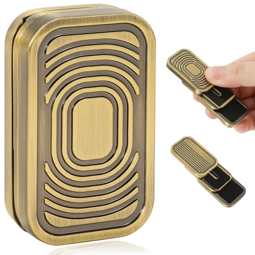 3 Layer Mini Fidget Slider, Haptic Block Push Toys (Golden)