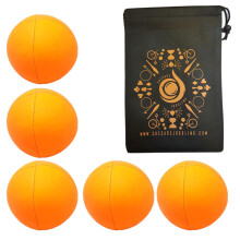 5 x Pro 115g Cascade Neon Classic Thud Juggling Balls & Bag - Set of 5 Juggling Balls (Orange)