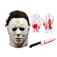 Michael Myers Halloween Mask for Adults - Latex Full Head Mask with Hair