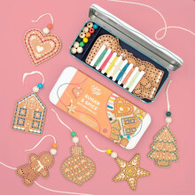 COTTON TWIST Kids Sugar & Spice Christmas Decoration Art Craft Kit Tin