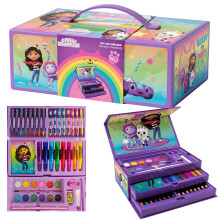 Diakakis Gabbys Dollhouse 52Piece Deluxe Colouring Art Box for Kids Premiu