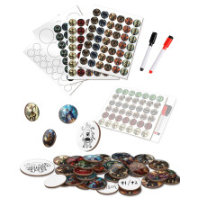 CZYY RPG Dry Erase Token Set, 192 Reusable Cardboard Game Tokens