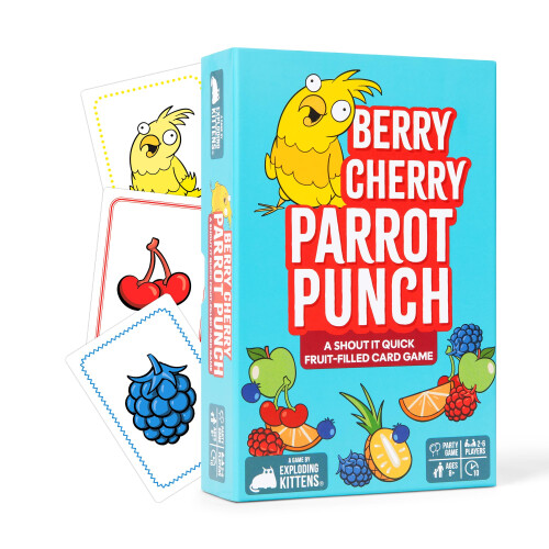 Exploding Kittens Exploding Kittens Berry Cherry Parrot Punch, 2-6 Players Age 8+