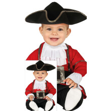 FIESTAS GUIRCA | Pirate Baby Fancy Dress Costume - Belt, Hat and Jumpsuit - Corsair Costumes for Halloween, Carnival and Fancy Dress Parties