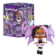 Goliath Fiercelings Luna Muse | Style Their Wings & Collect Them All! Customizable Doll with 10 Earrings & Magic Piercing Tool Included