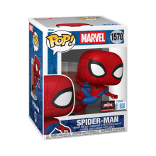 Funko Pop! Premium: Spider-Man - Spider-Man Leaning - Marvel Comics - Amazon Exclusive - Collectable Vinyl Figure - Gift Idea